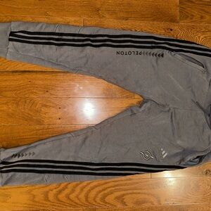 Peloton Adidas Gray Sweatpants with Black Accents